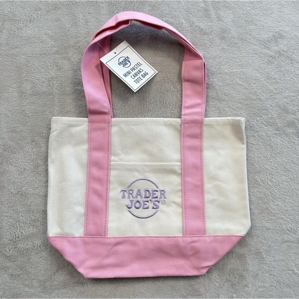 Trader Joes Pastel Mini Tote 2025 Limited Edition